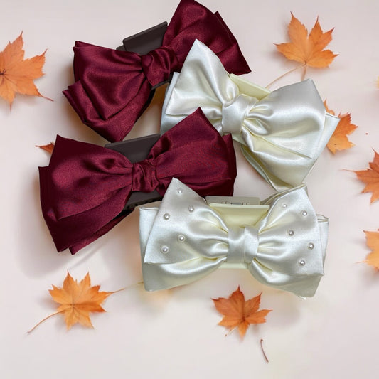 Satin Claw Clip Bow